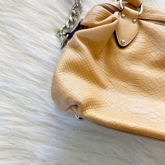 Michael Kors Soft Leather Snake Embossed Bag Purse - Picture 3 of 9